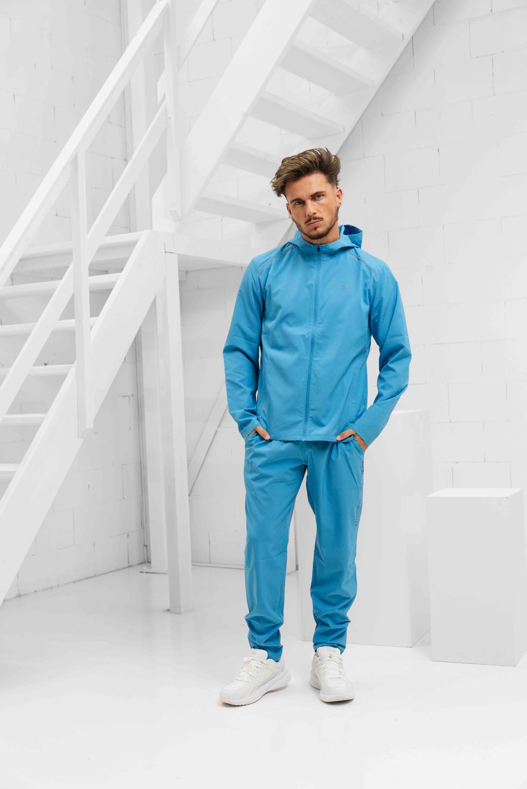 Under Armour Launch Trainingspak Heren Blauw