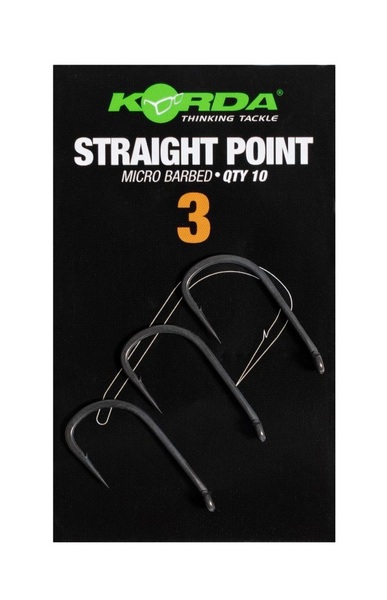 Hameçons Carpe Korda Straight Point Barbed (10 Pièces)