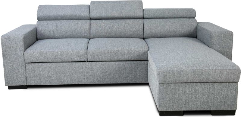 Hoekbank Vicomte - Grijs - Met Opbergruimte - 237x167x88cm