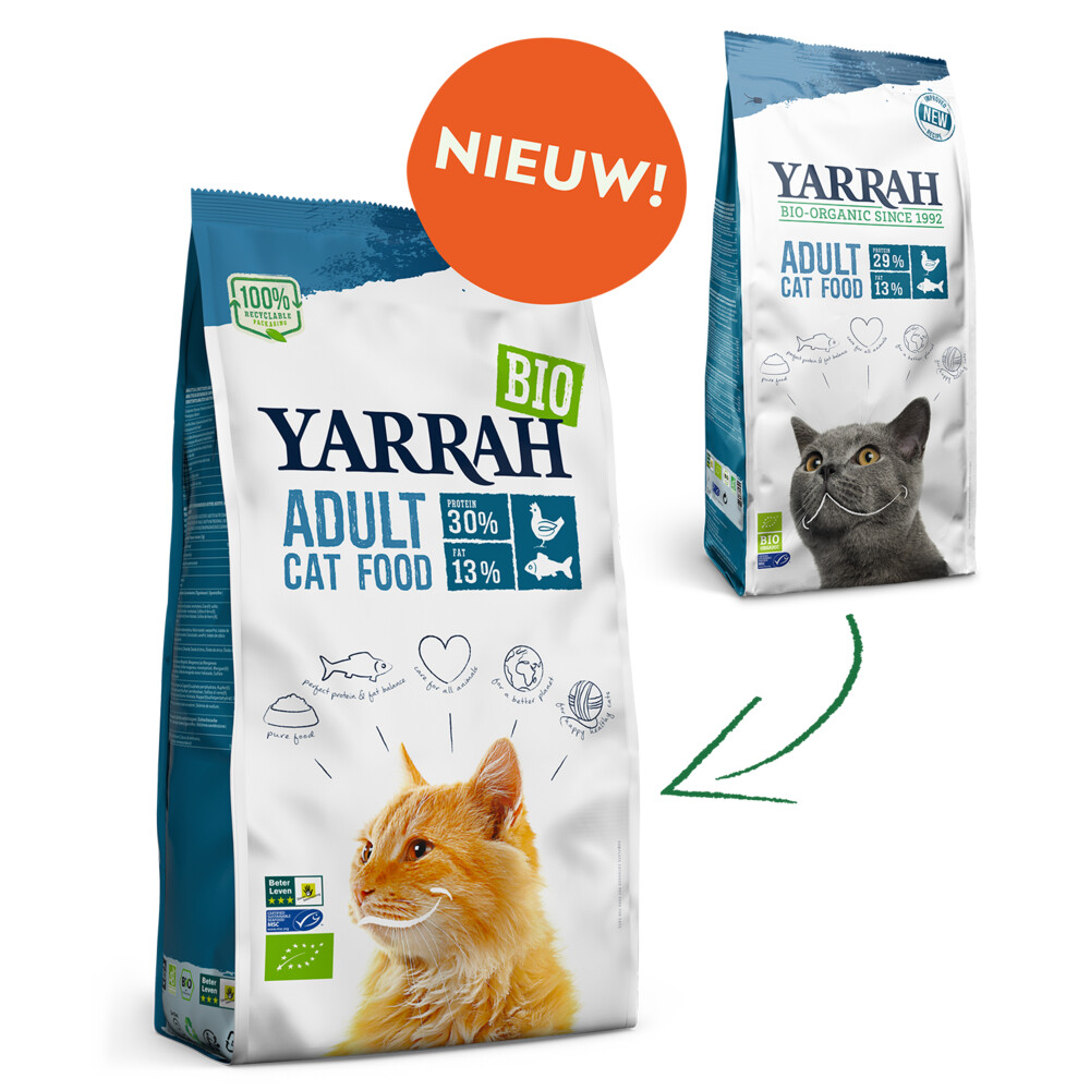 Yarrah Bio Kattenvoer Adult Vis800 gr