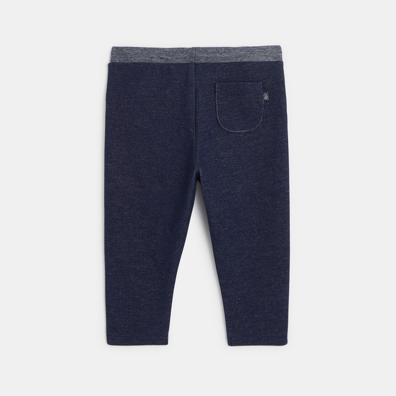 Pantalon molleton bleu bébé fille