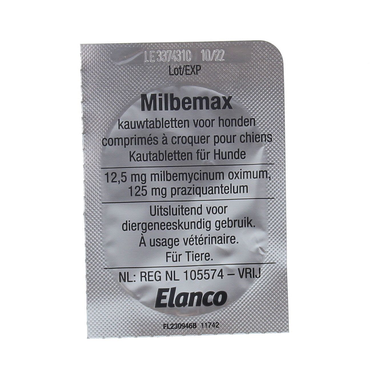 Milbemax Smakelijke Kauwtablet Grote Hond Ontwormen 1 tablet