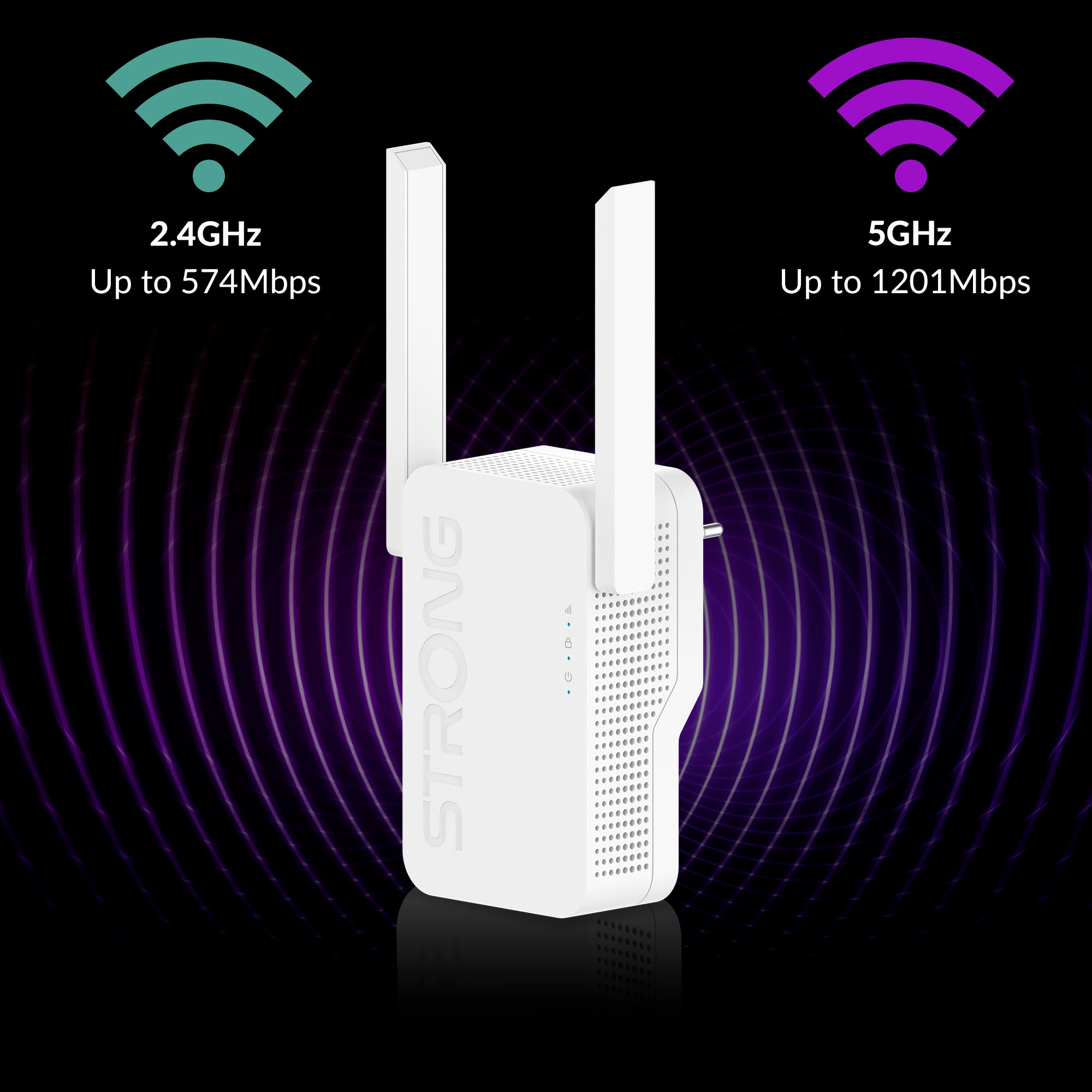 Strong WLAN-Repeater »Dualband WLAN Repeater bis 1800 Mbit/s, WiFi 6, Accesspoint«