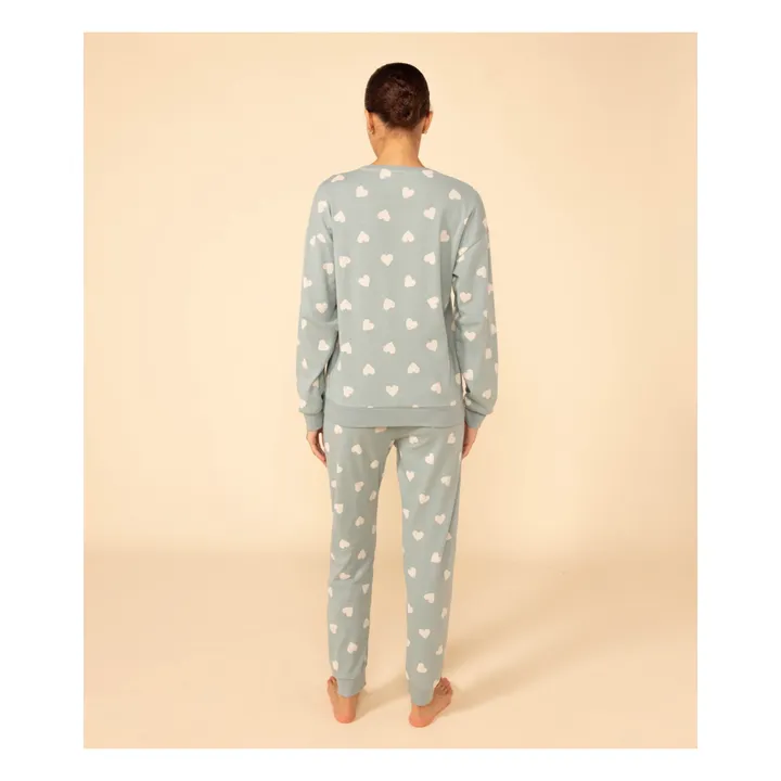 Petit Bateau Ensemble Pyjama Madiane Cœurs - Collection Femme | Sauge