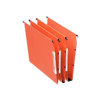 Esselte Dual - 25 Dossiers suspendus pour armoires - fond 50 mm - orange