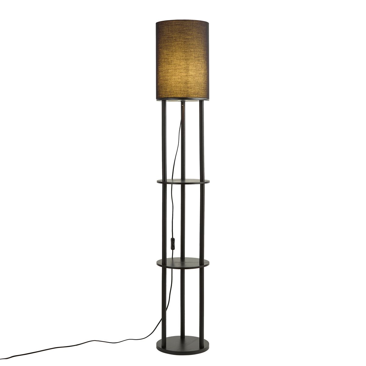 Moderne vloerlamp zwart - Stojon