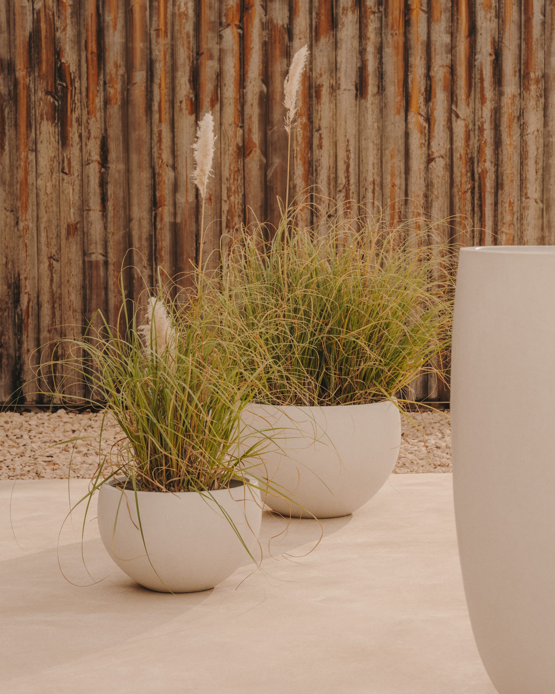 Kave Home - Grau Bloempot van wit cement Ã 56 cm