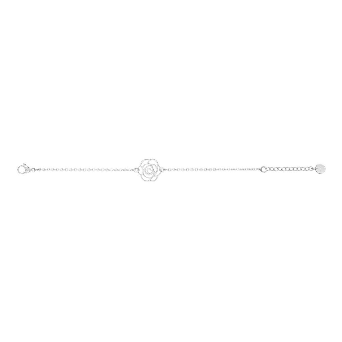 Bracelet souple mono-motif en Acier 316L - blanc brillant