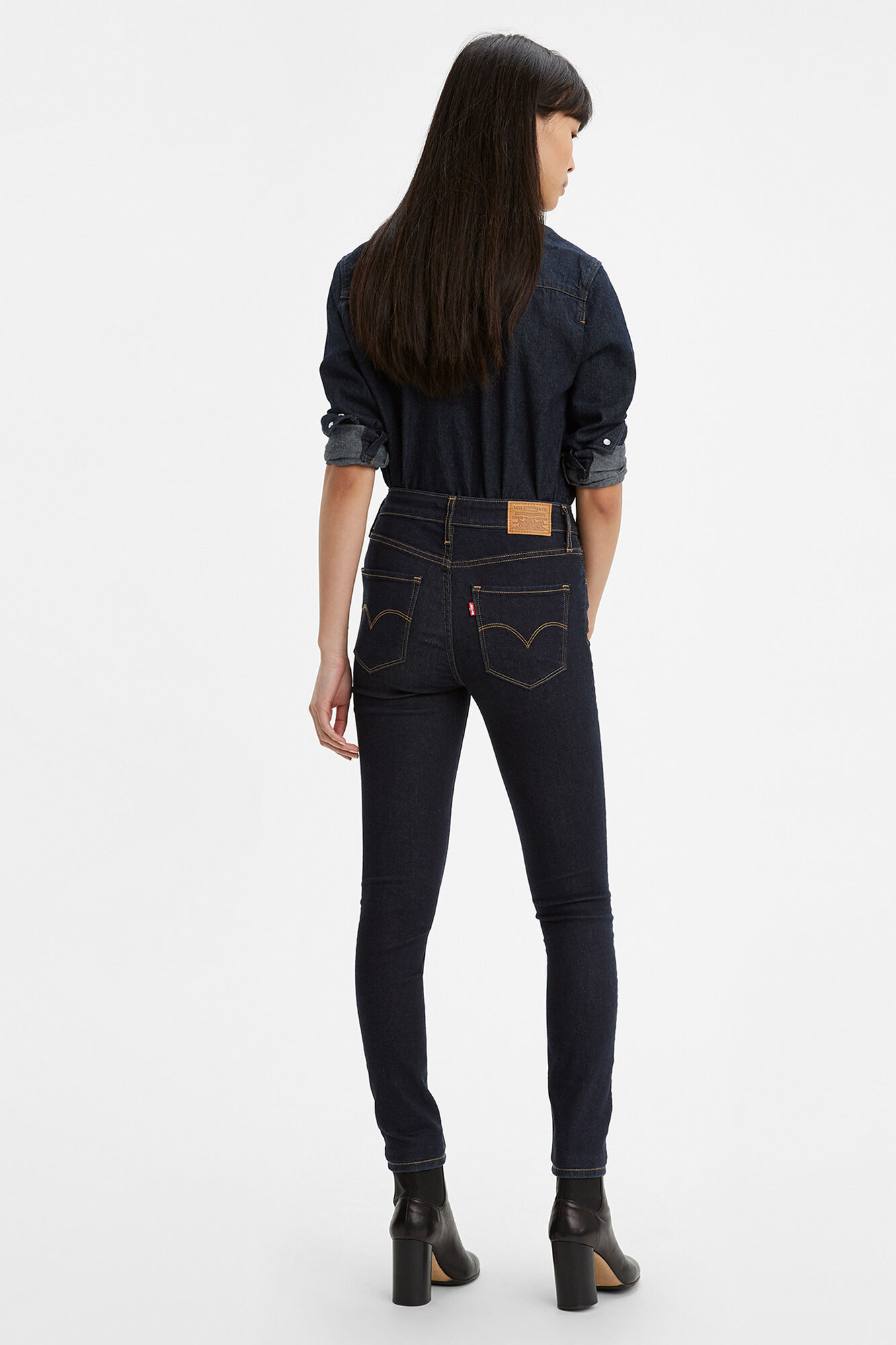Calça jeans skinny de cintura alta 721™ com lyocell - Azul escuro