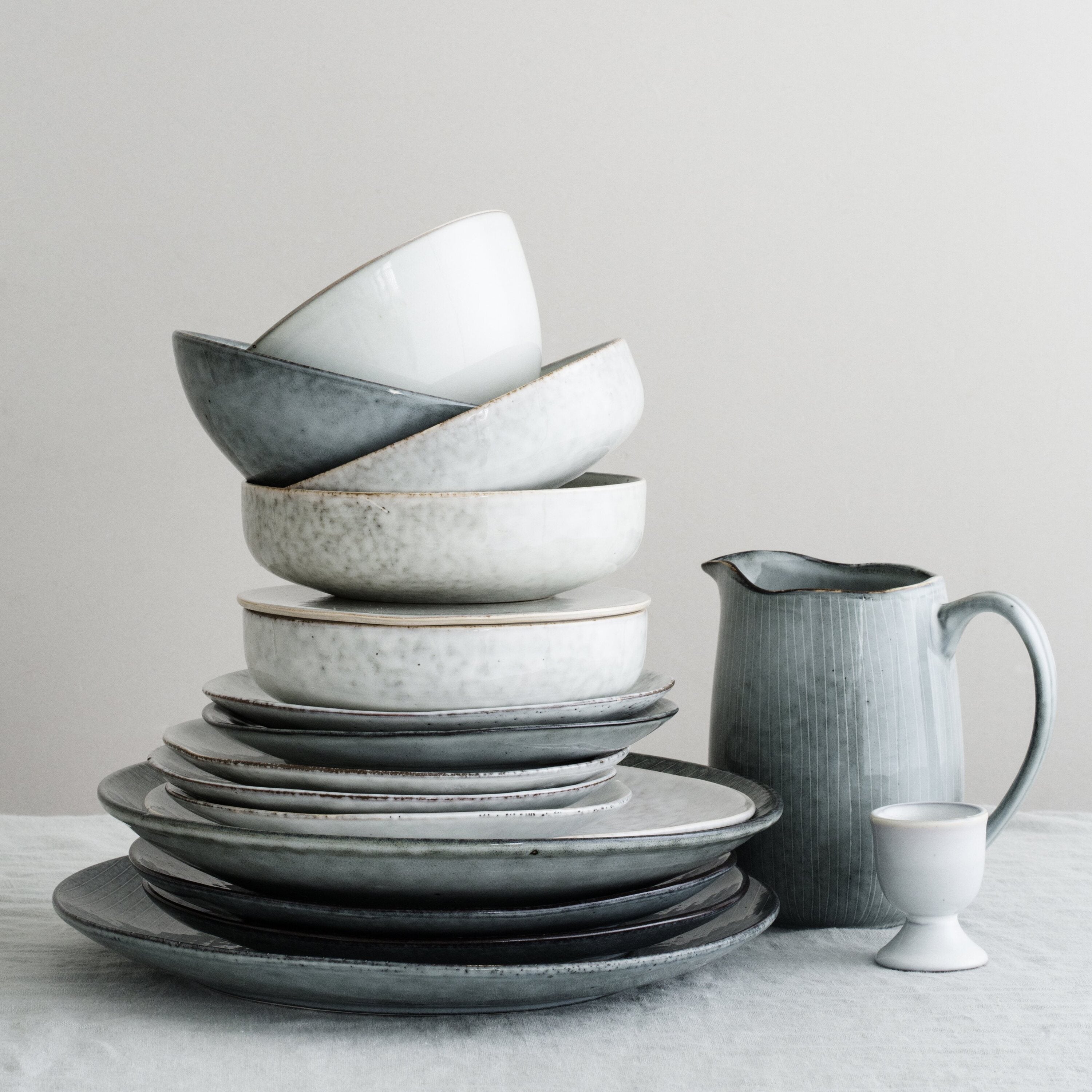 Broste Copenhagen Nordic Serviesset 12-delig - Sand