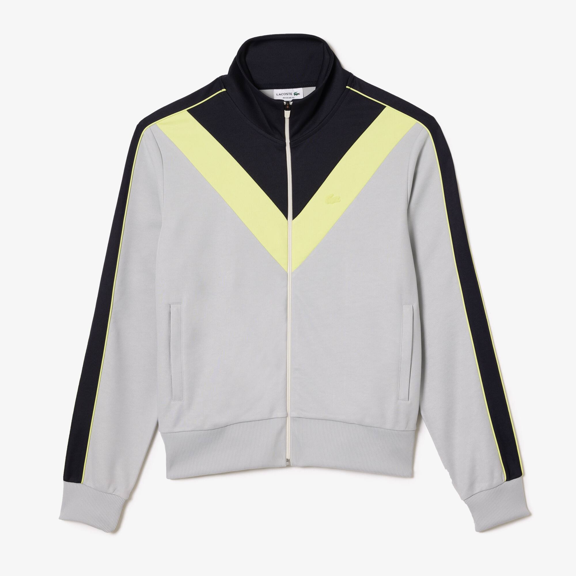 Colourblock-Sweatshirt aus Ripstop-Piqué Sweatshirts - Grau - Lacoste - Herren
