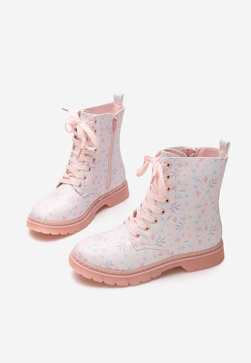 Bottines filles blanches Leaves