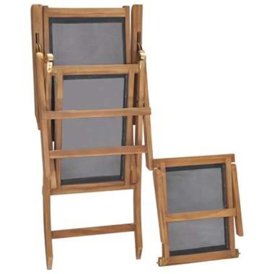vidaXL - Ligstoel - Zwart - Hout