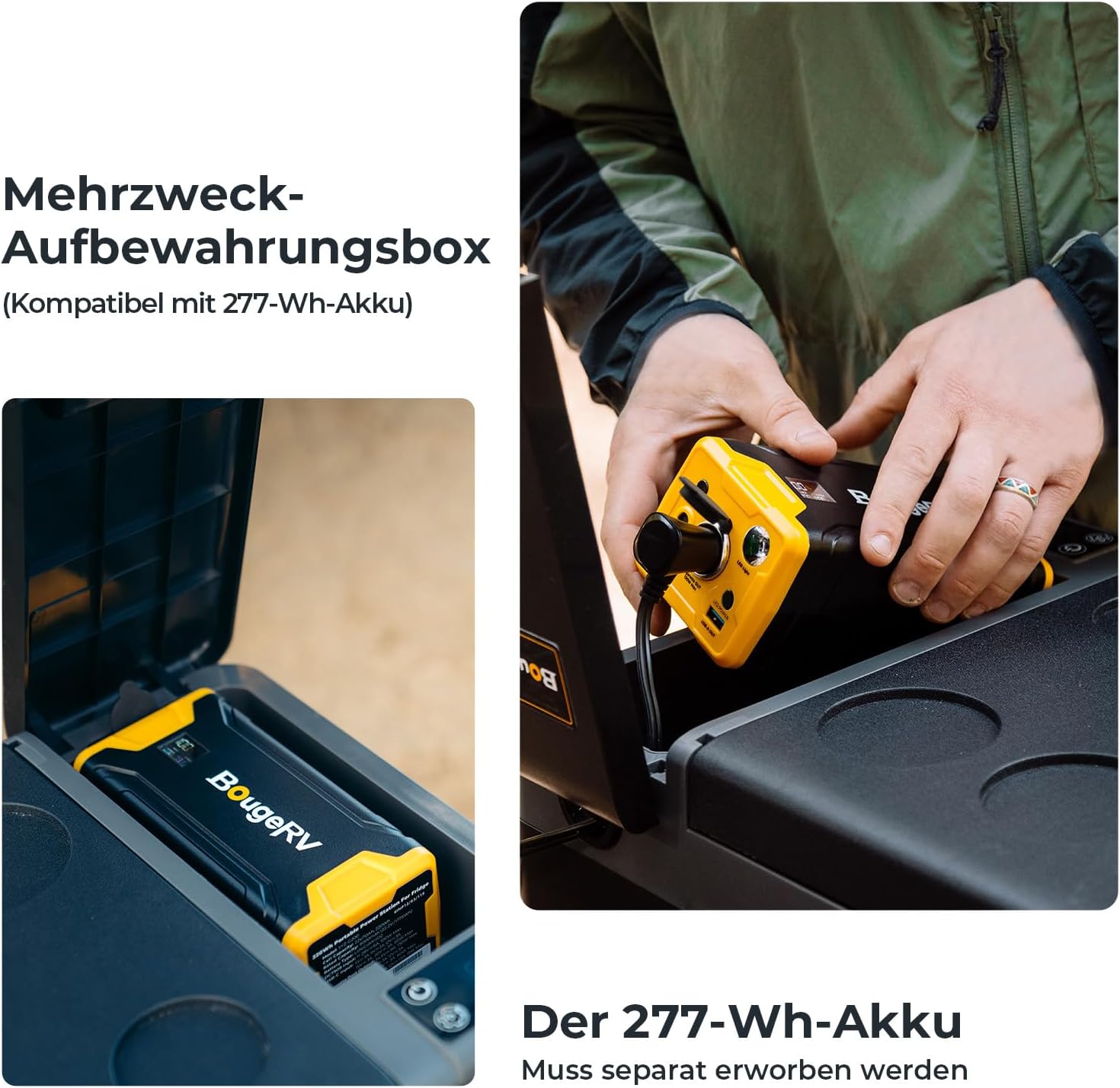 BougeRV CRPRO Kompressor Kühlbox 12v, 20 Liter Auto Kühlbox(-22℃~10℃), 12/24V DC &110-240V AC Tragbarer Auto Kühlschrank, 12v Kühlschrank, für Auto, Camping, Reisen (Aktualisierte Version)