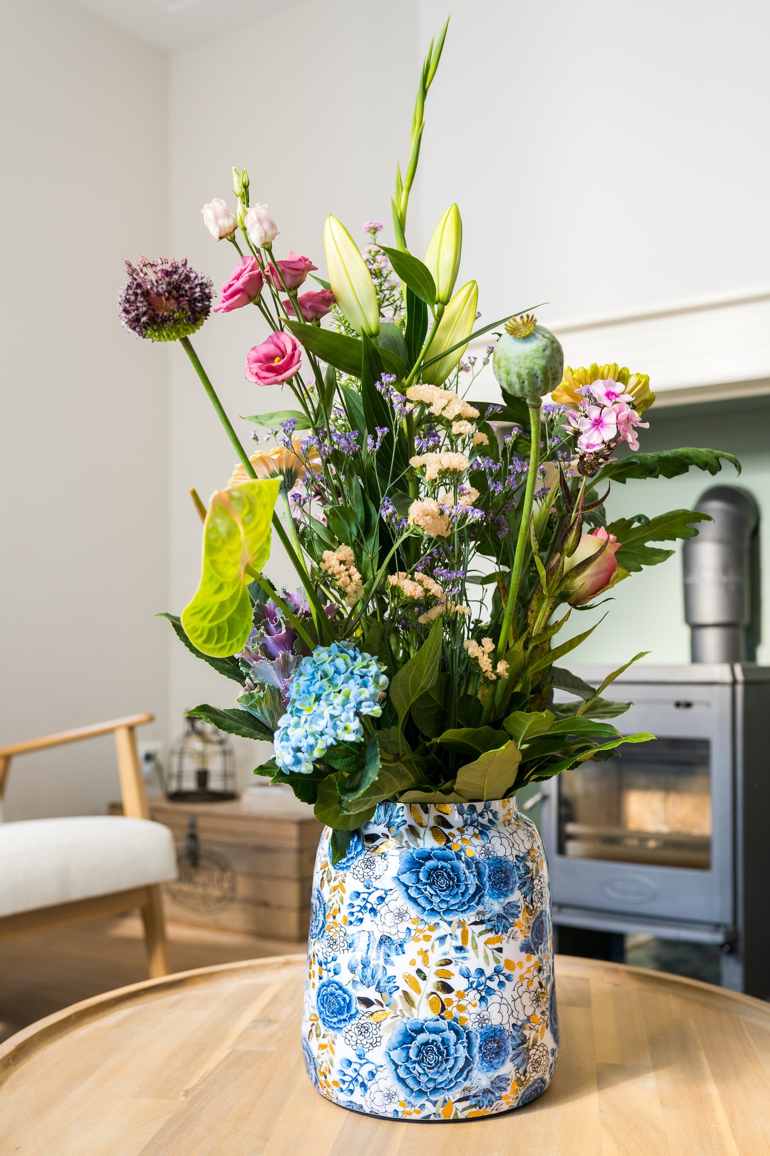 TS bloempot Dutch blauw D 21 H 24 cm