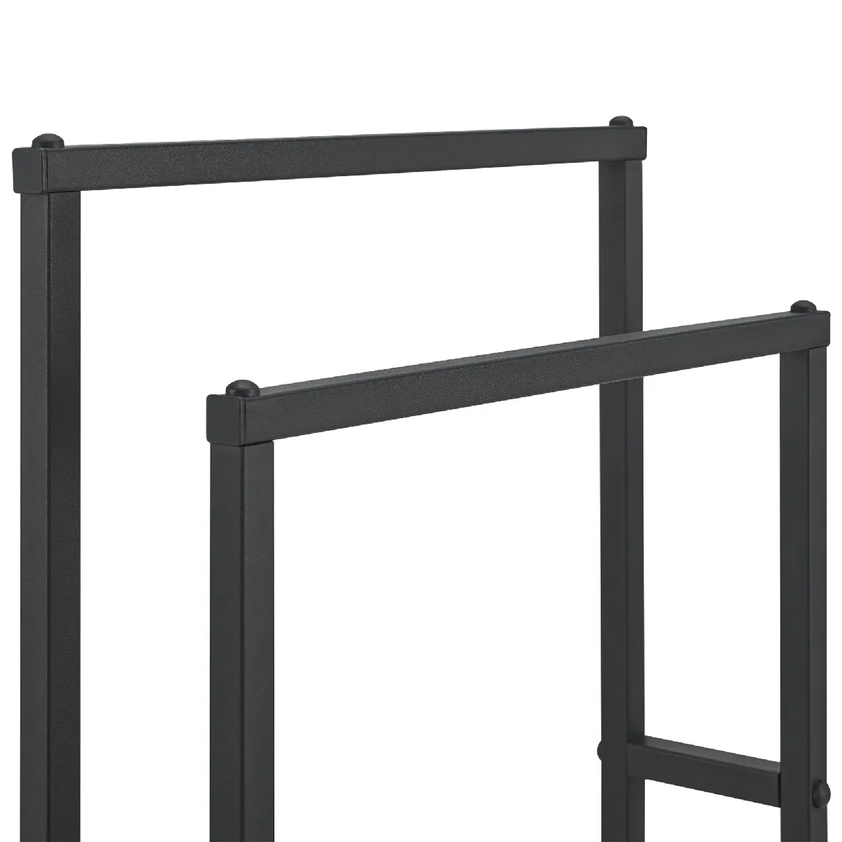 Helloshop26 Porte-serviettes 2 barres acier noir
