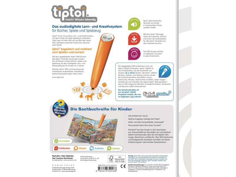tiptoi Lernbuch WWW Komm mit auf die Baustelle Lebendiges Sachwissen für alle Baustellen-Fans