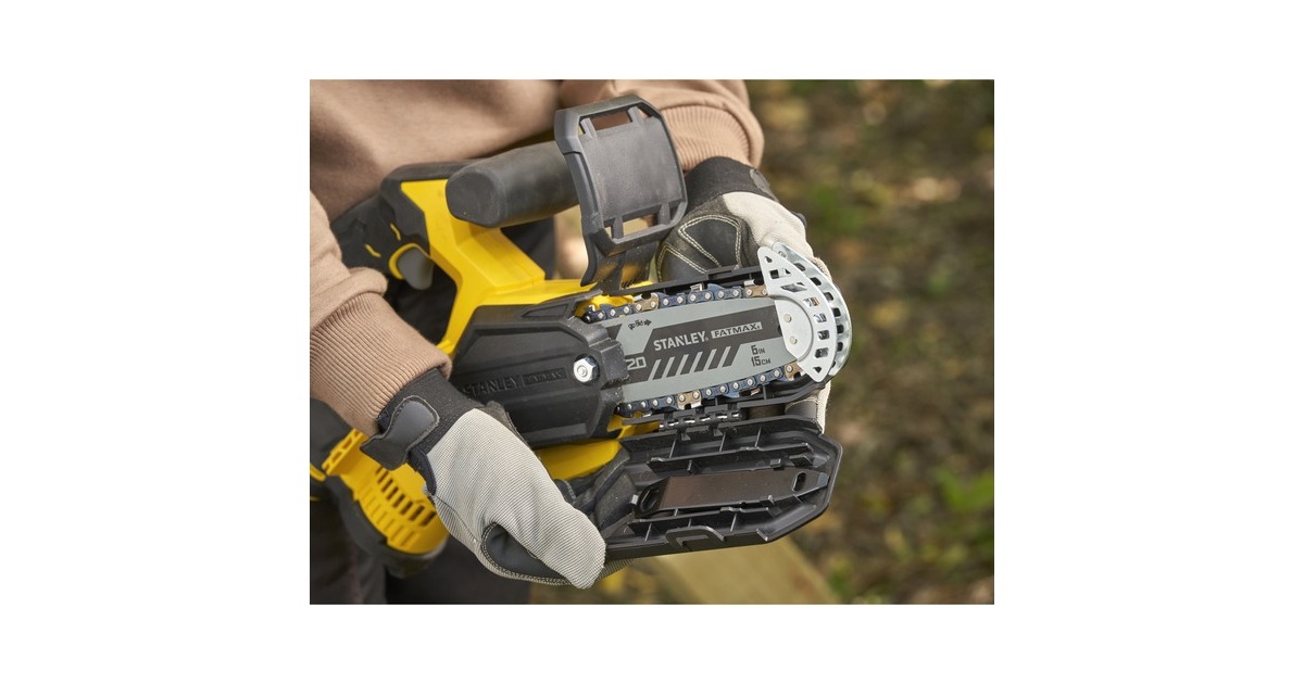 StanleyFATMAX 20V 18V Snoeizaag  (Geel/zwart, 15 cm, Accu en lader inbegrepen)