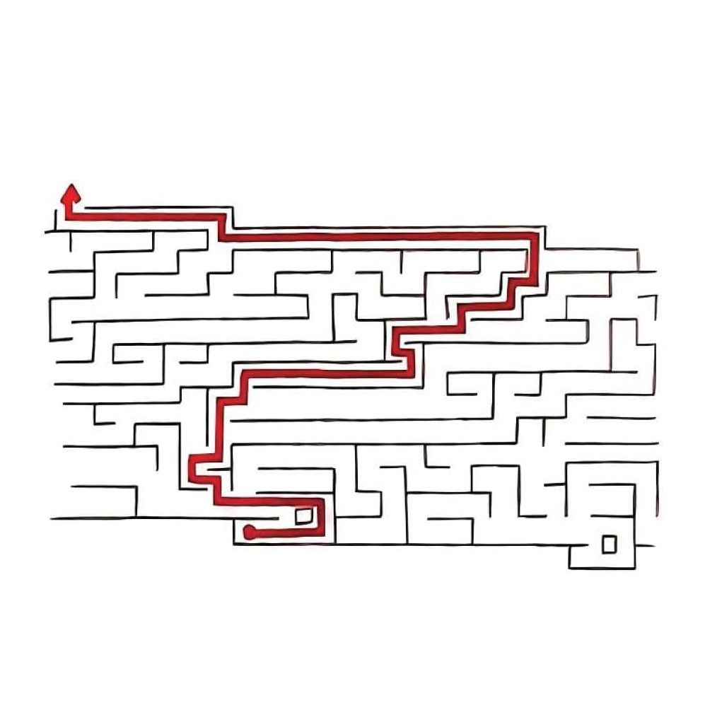(8x7cm) Labyrinth Geschenk Box Schachtel Rätsel Gift Box Verpackung - Weiss