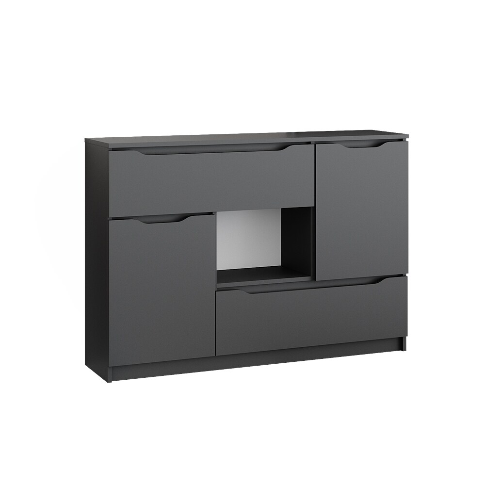 Vicco Sideboard Kommode Mehrzweckschrank Ruben Anthrazit 120 cm 4 Schubladen Schrank