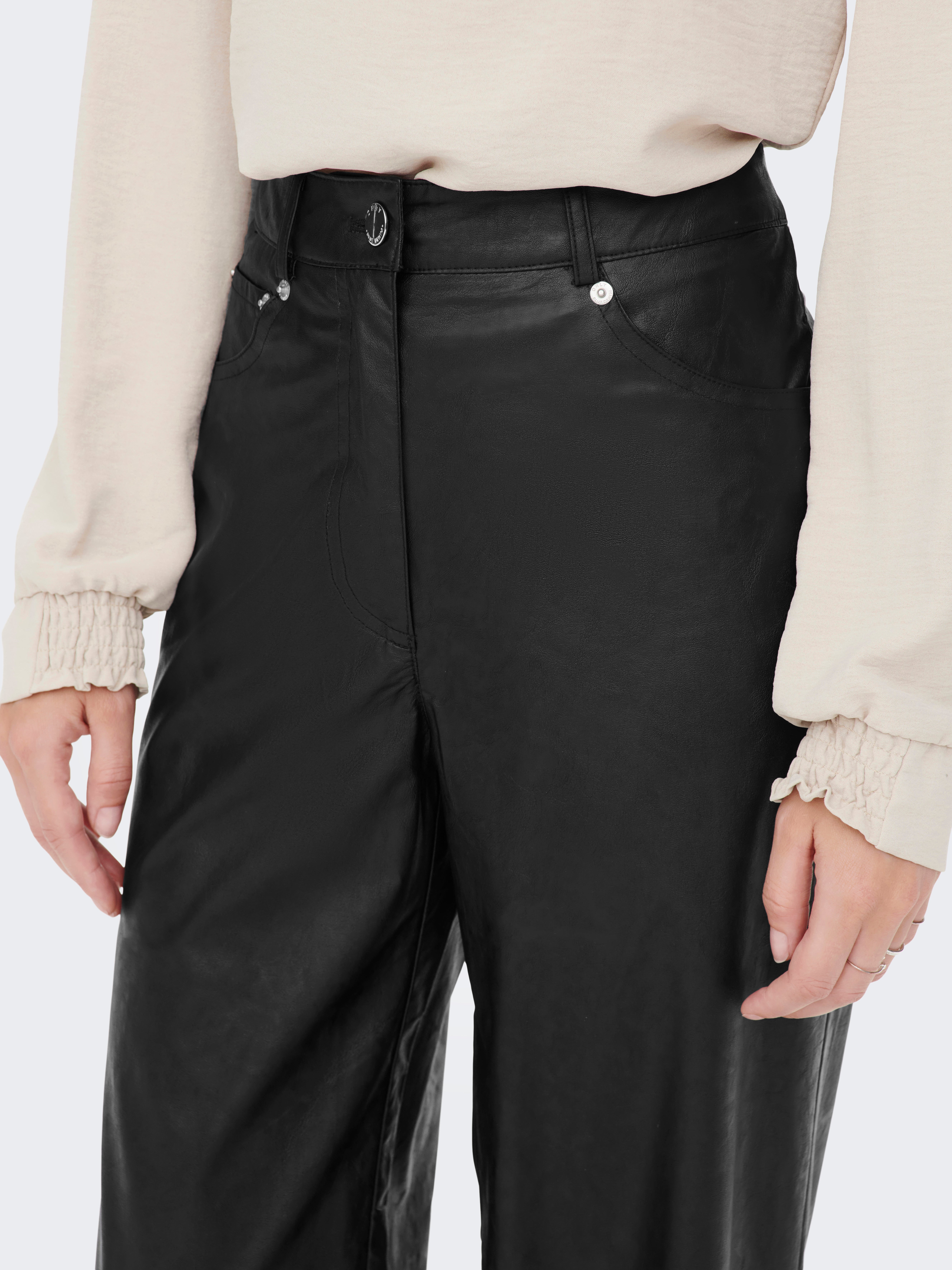 ONLHOPE-MADY Normal geschnitten Hose mit weitem Beinschnitt Black