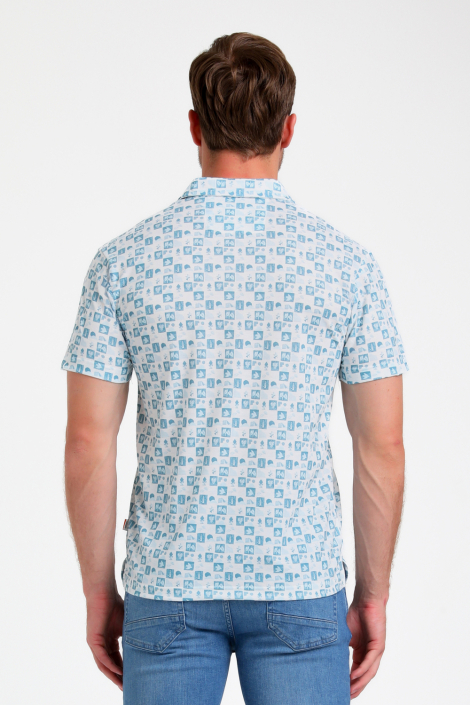 Gabbiano blauwe heren polo