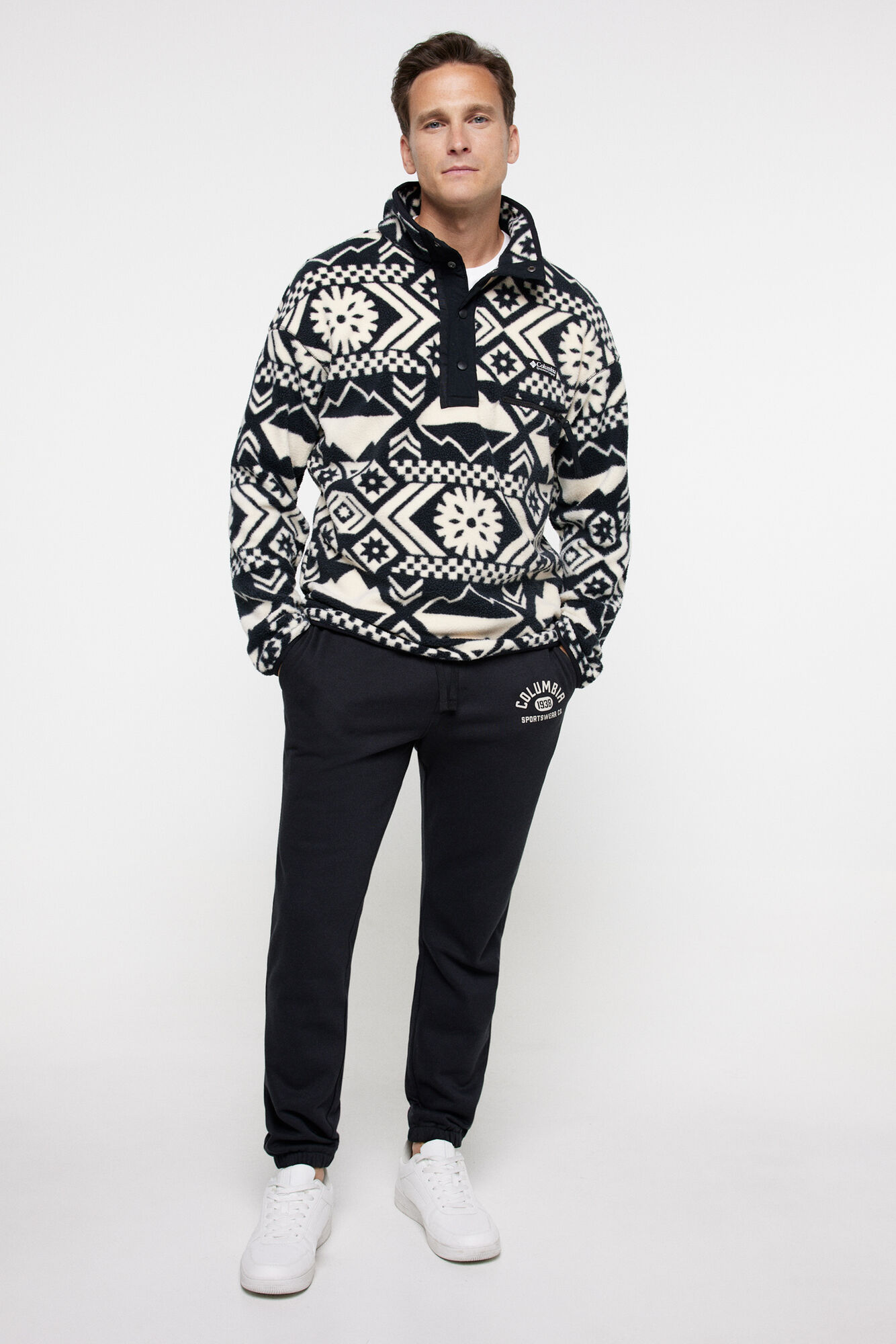 Jaqueta masculina Columbia™ Helvetia™ com fecho de pressão e fleece