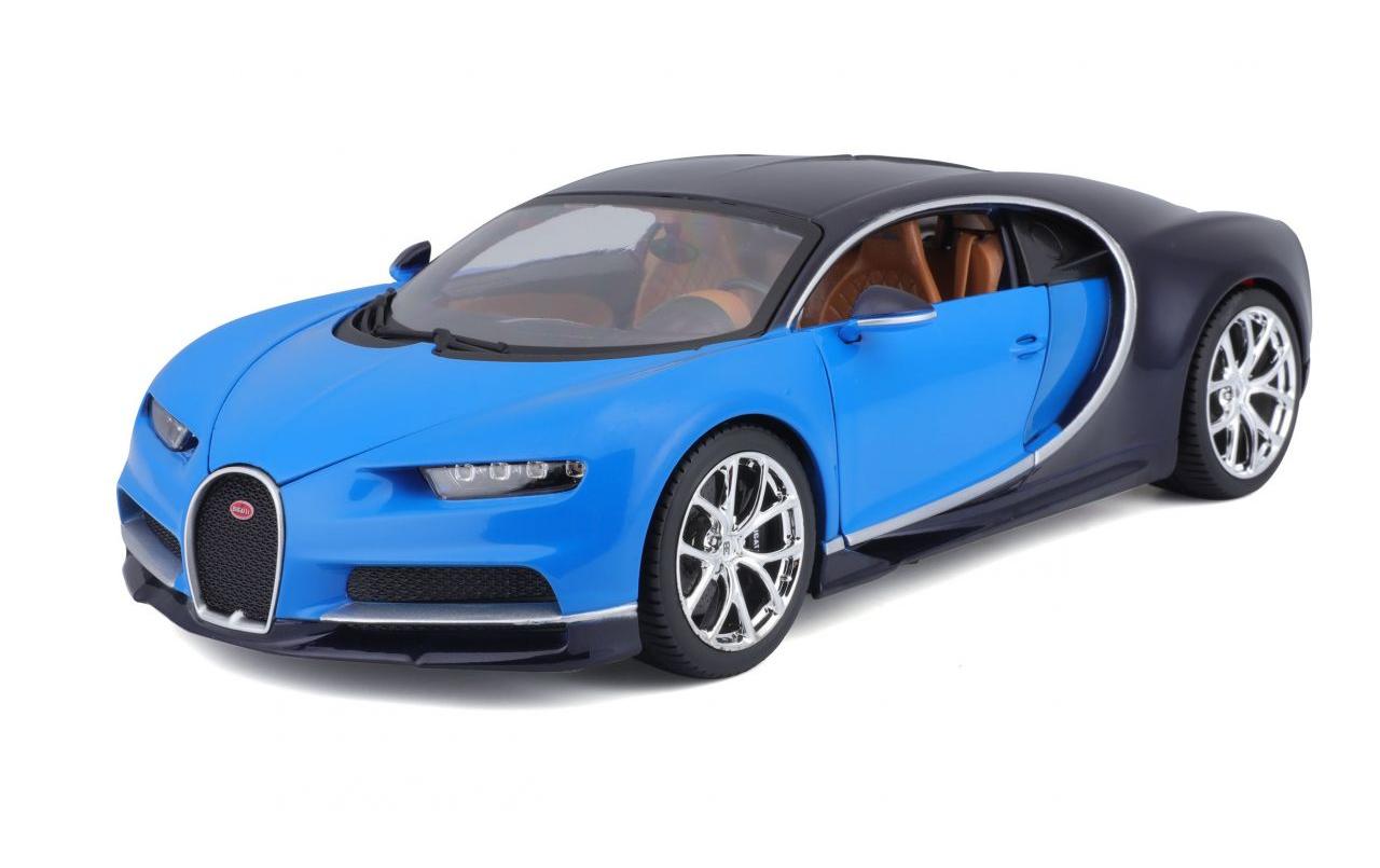 Bugatti Chiron Blau 1:18Sammlermodell im Massstab 1:18