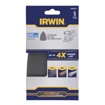 Irwin schuurgaas voor B D Multischuurmachine zelfklevend K240, 5 stuks
