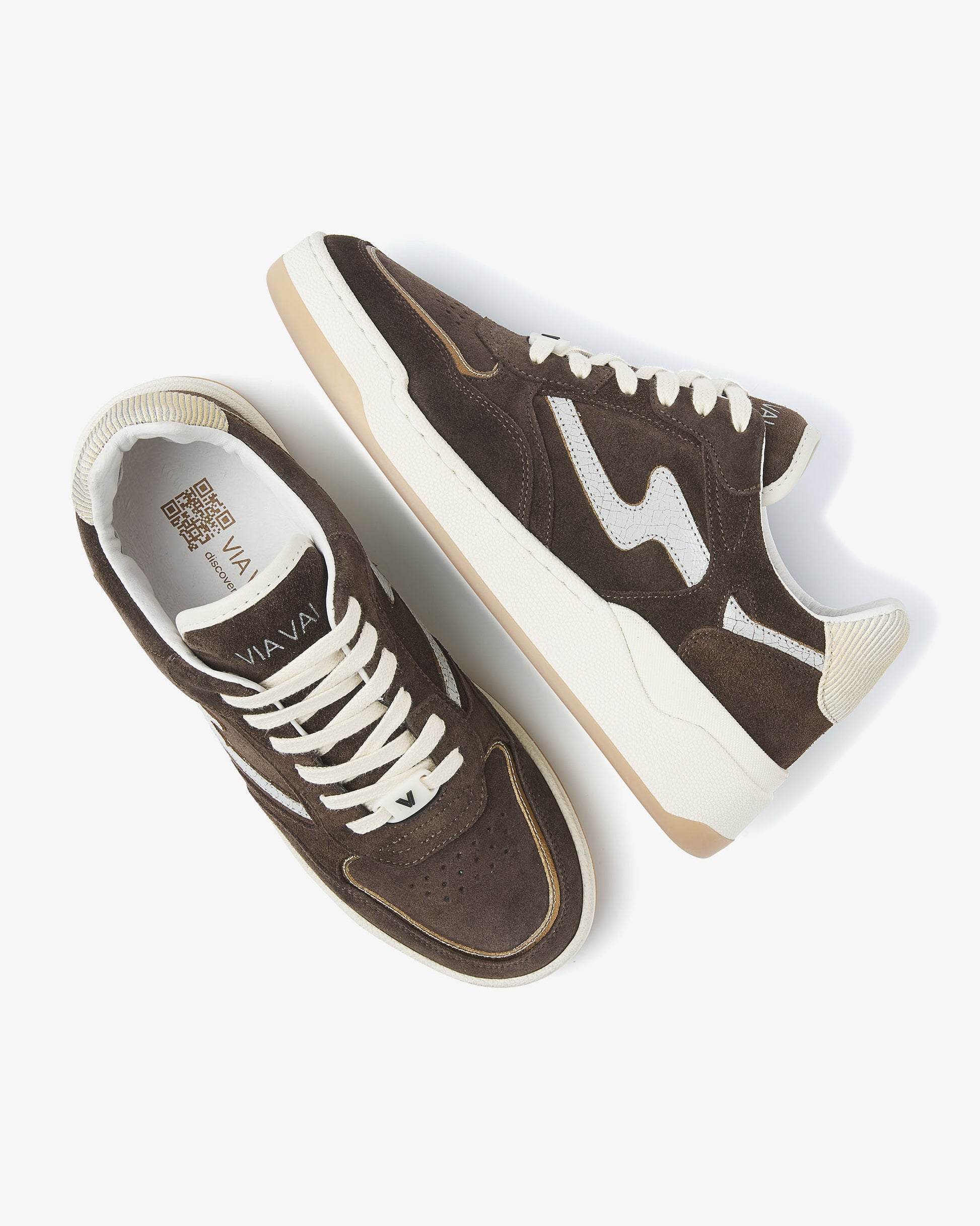 VIA VAI bruine dames sneakers Sam Levi