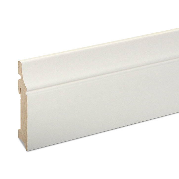 Plinthe MDF Blanc GoodHome 220 x 10 cm Décor 10 (vendue à la pièce)