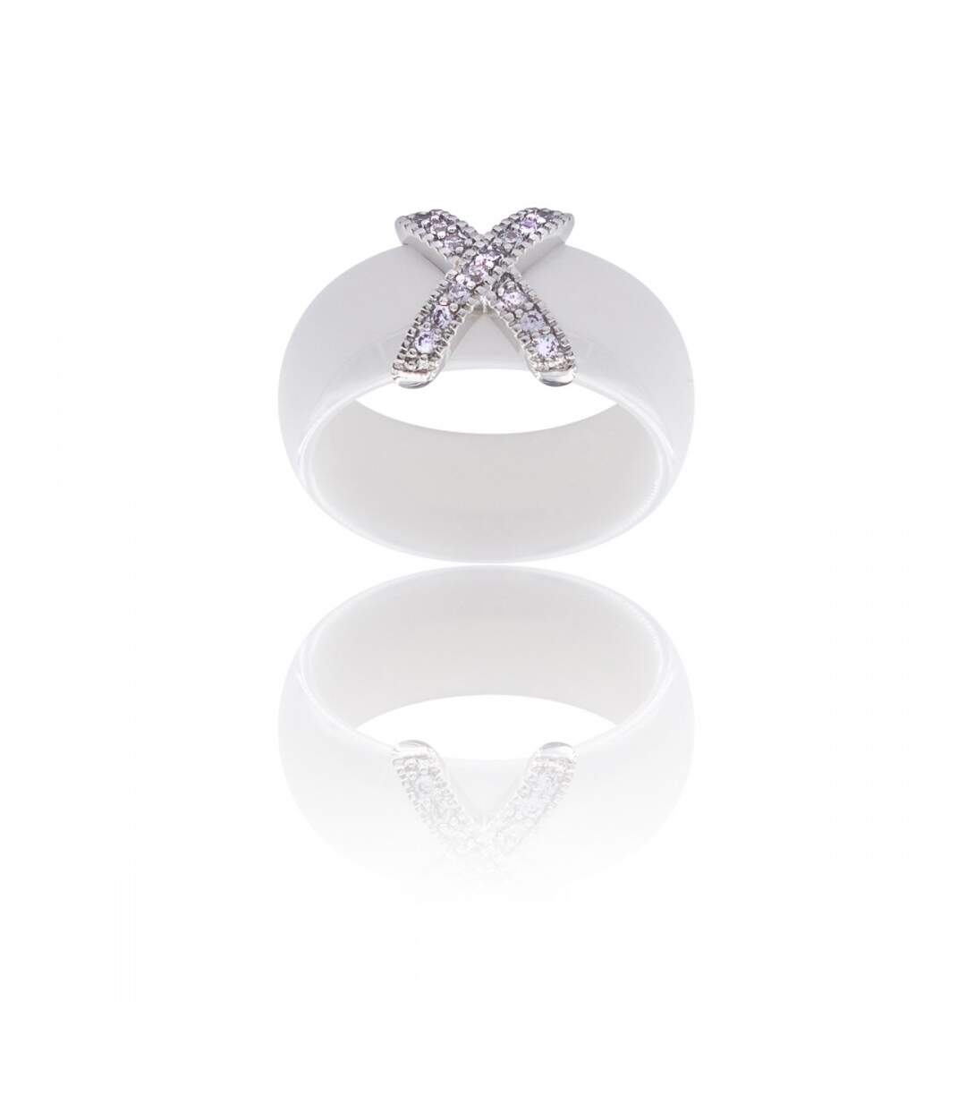 Coffret Sublime Bague Femme Céramique Ornée Zirconium