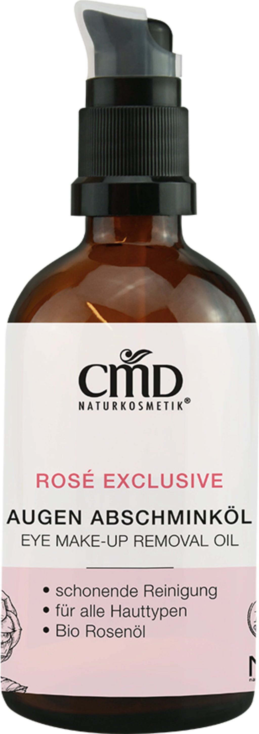 CMD Naturkosmetik  Rosé Exclusive Augen Abschminköl, 100 ml