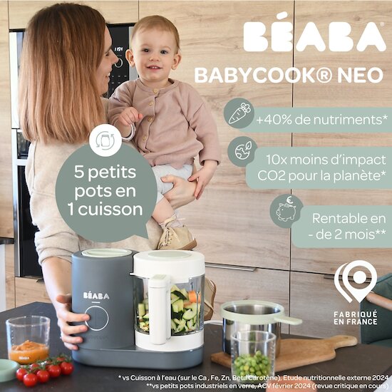 Babycook Néo Robot Bébé 6 en 1   Mineral Grey        de               Béaba