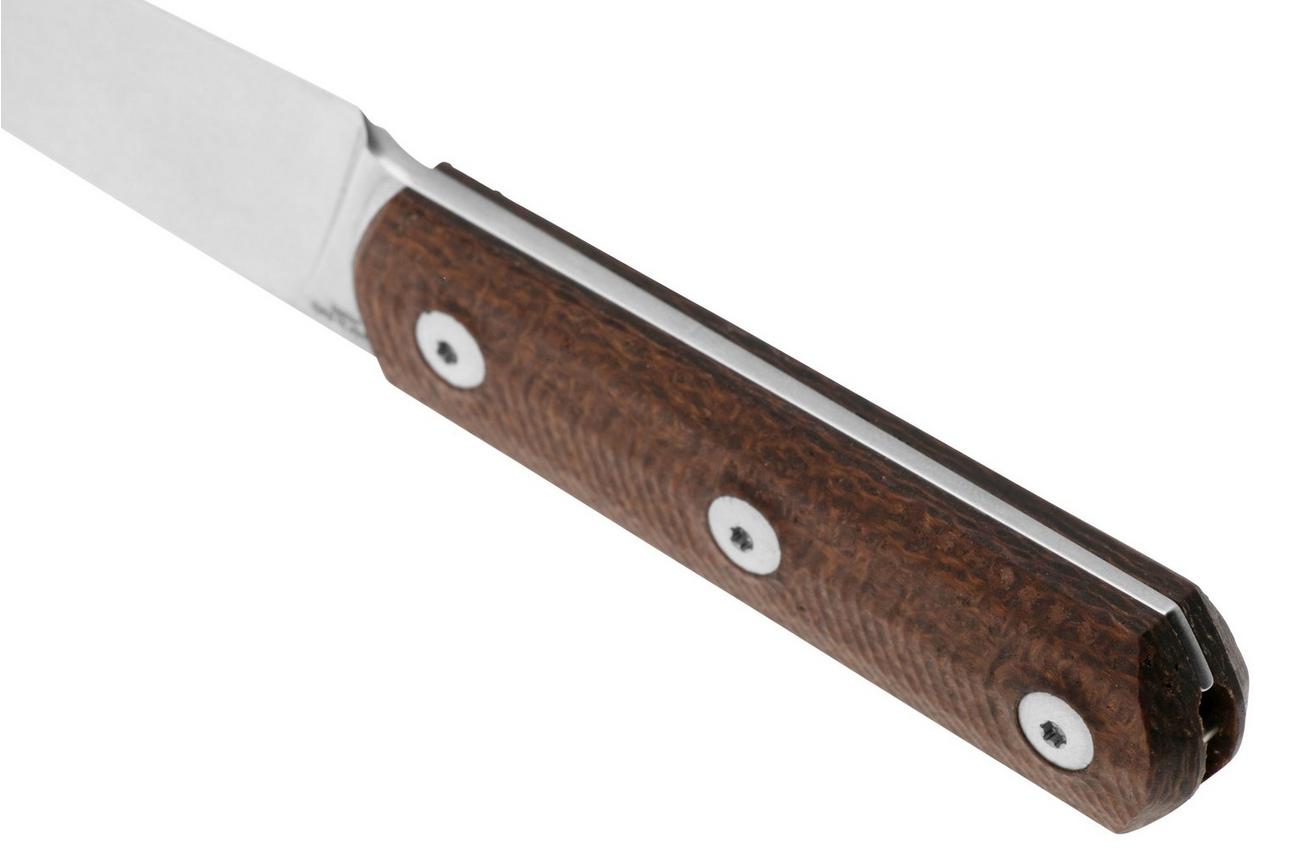 StraightLine Erny ER-BB Brown Burlap Micarta, vaststaand mes