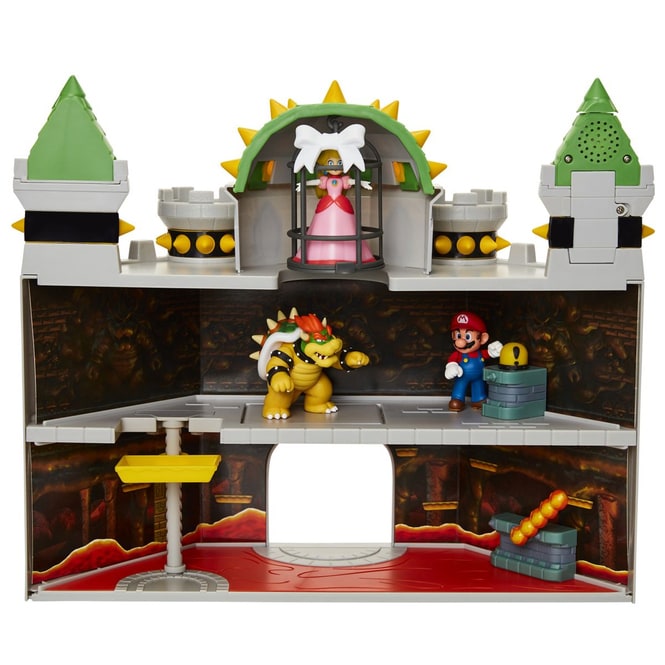 Super Mario - Spielset - Deluxe Bowser's Castle - mit Bowser Figur