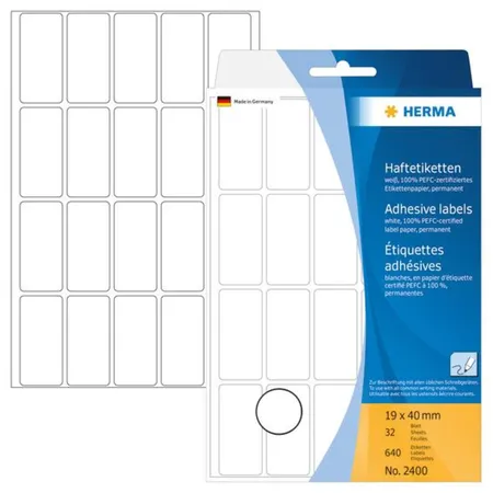 HERMA Vielzweck-Etiketten 19x40mm, weiß