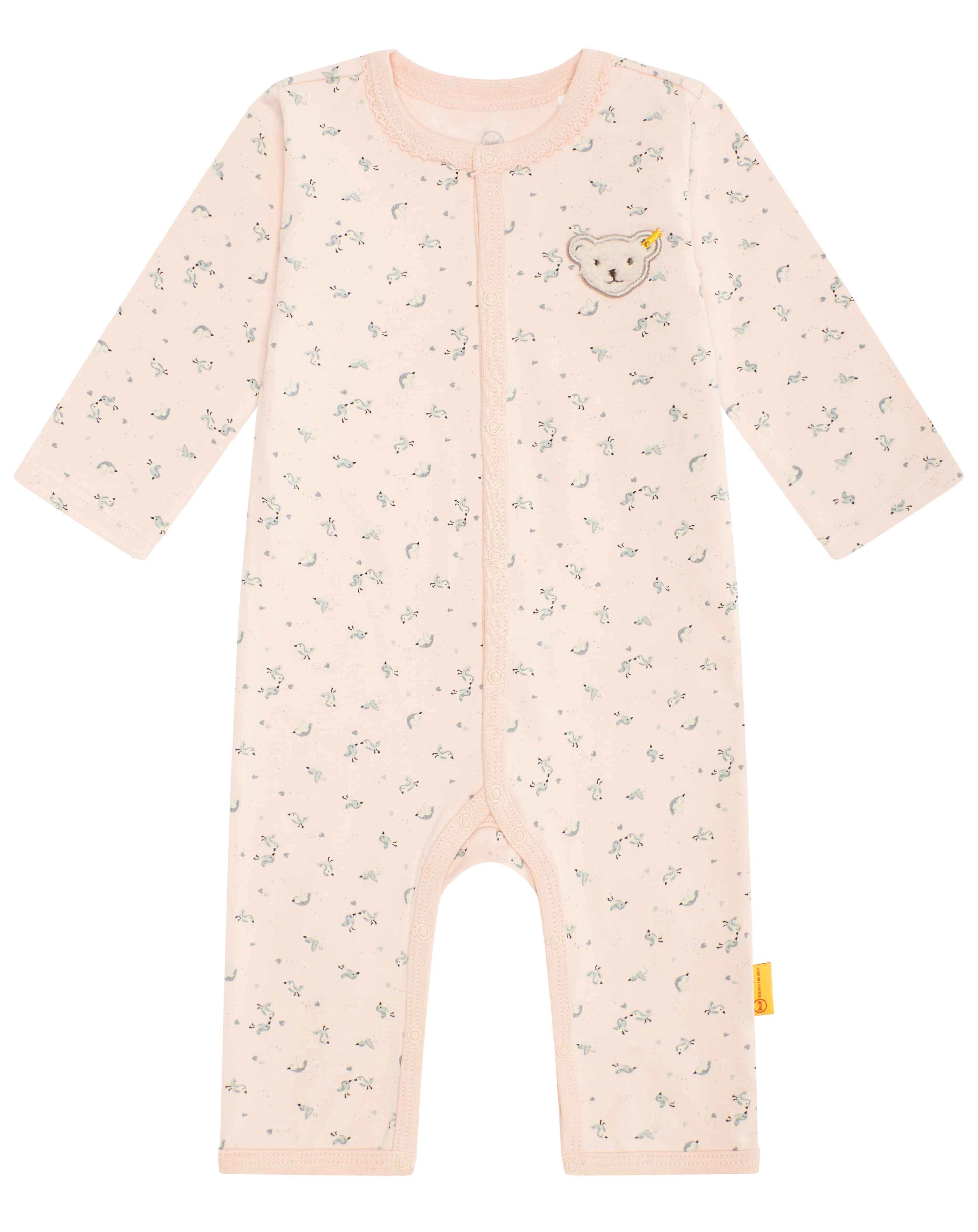 Langarm-Strampler BIRD'S TWITTERING FLOWER in peachy keen