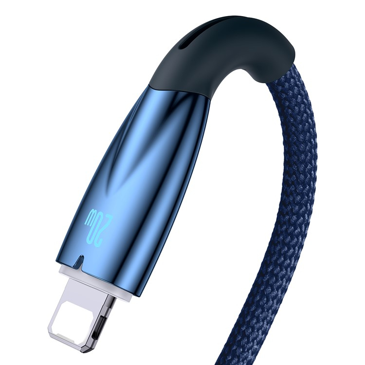 (1m) 20W USB C auf Lightning Ladekabel Nylon Datenkabel PD - Blau