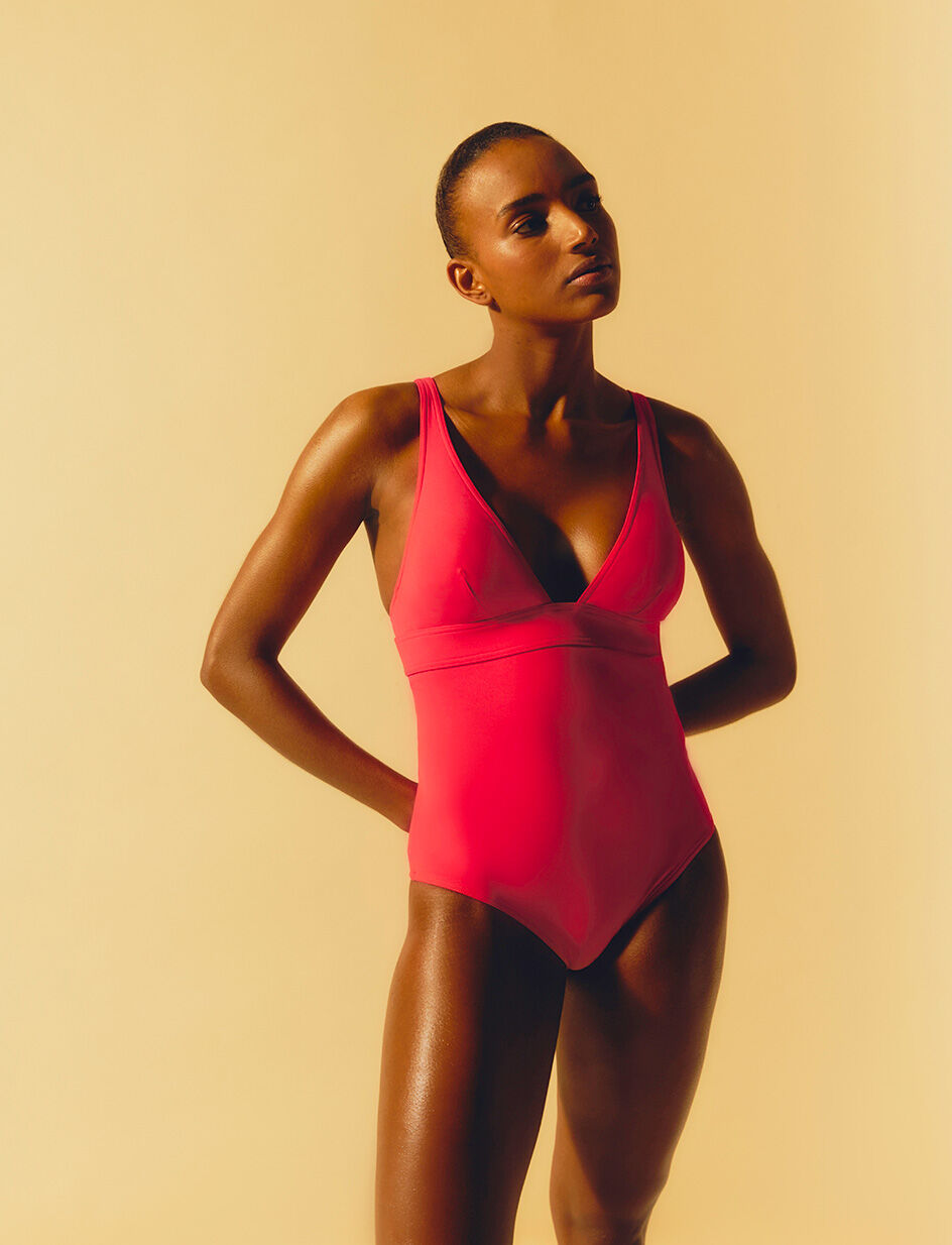 Maillot de bain une pièce - rose vitamine