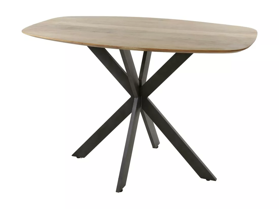 Table haute pied central en bois d'acacia 140 cm MELBOURNE
