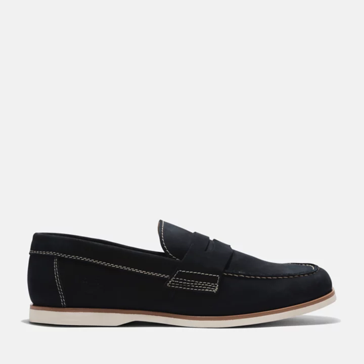 Chaussure bateau classique pour homme en bleu marine
