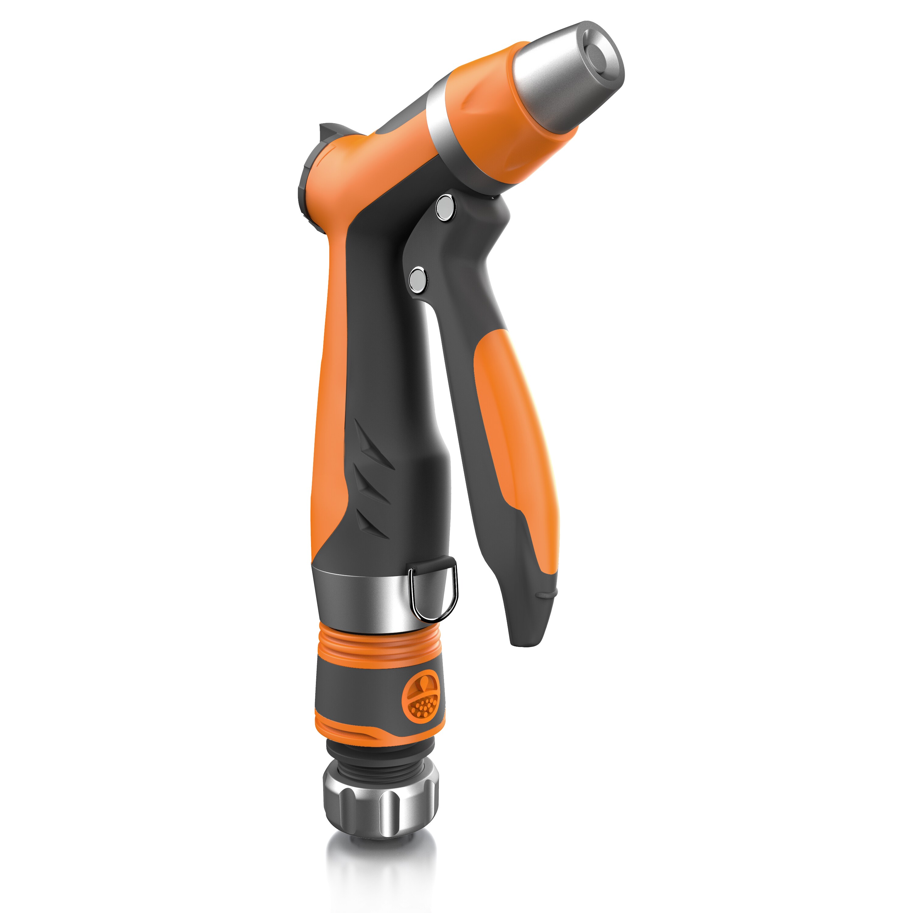 CSL Garten Handbrause - Gartenbrause für Gartenschlauch - Spritzpistole Pistolengriff mit Halteclip - 1-8 bar Wasserdruck - regelbar