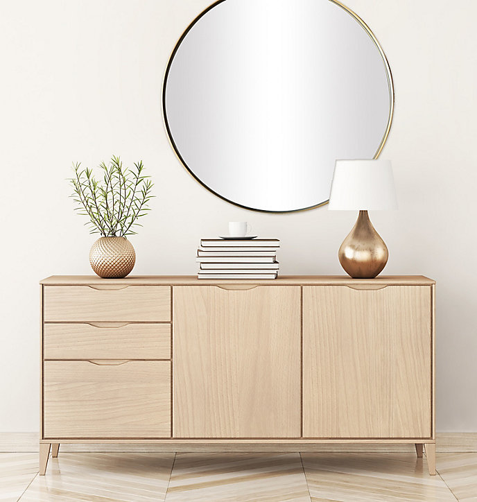 Miroir métal doré Matis Norasia ⌀80cm