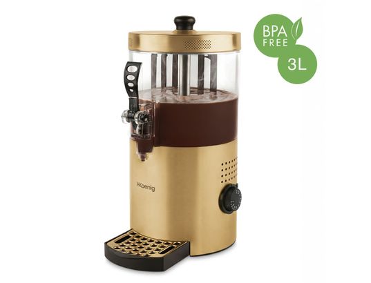 H.KOENIG - Distributeur de boisson Distributeur chocolat chaud - 3 l - or - shk804