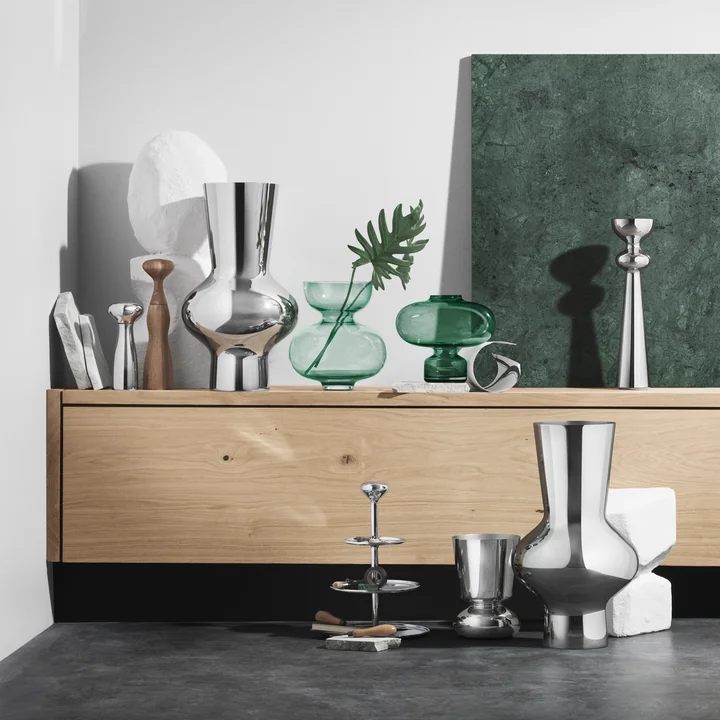 Georg Jensen - Alfredo Vase, Edelstahl, 47 cm