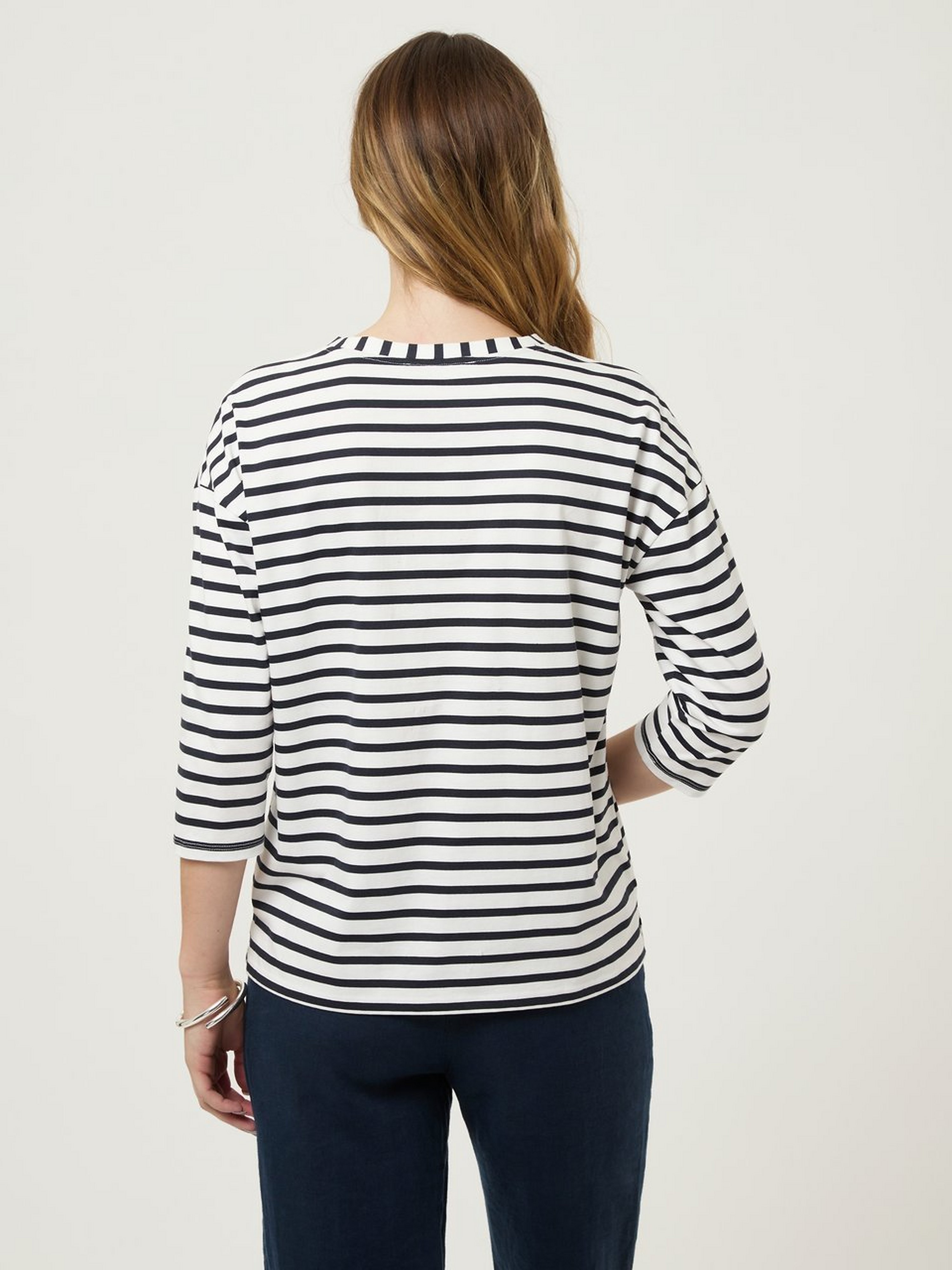 Rundhals-Shirt mit 3/4-Arm