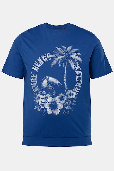 Men+ T-Shirt Bauchfit, Halbarm, Palmen Print, bis 84/86