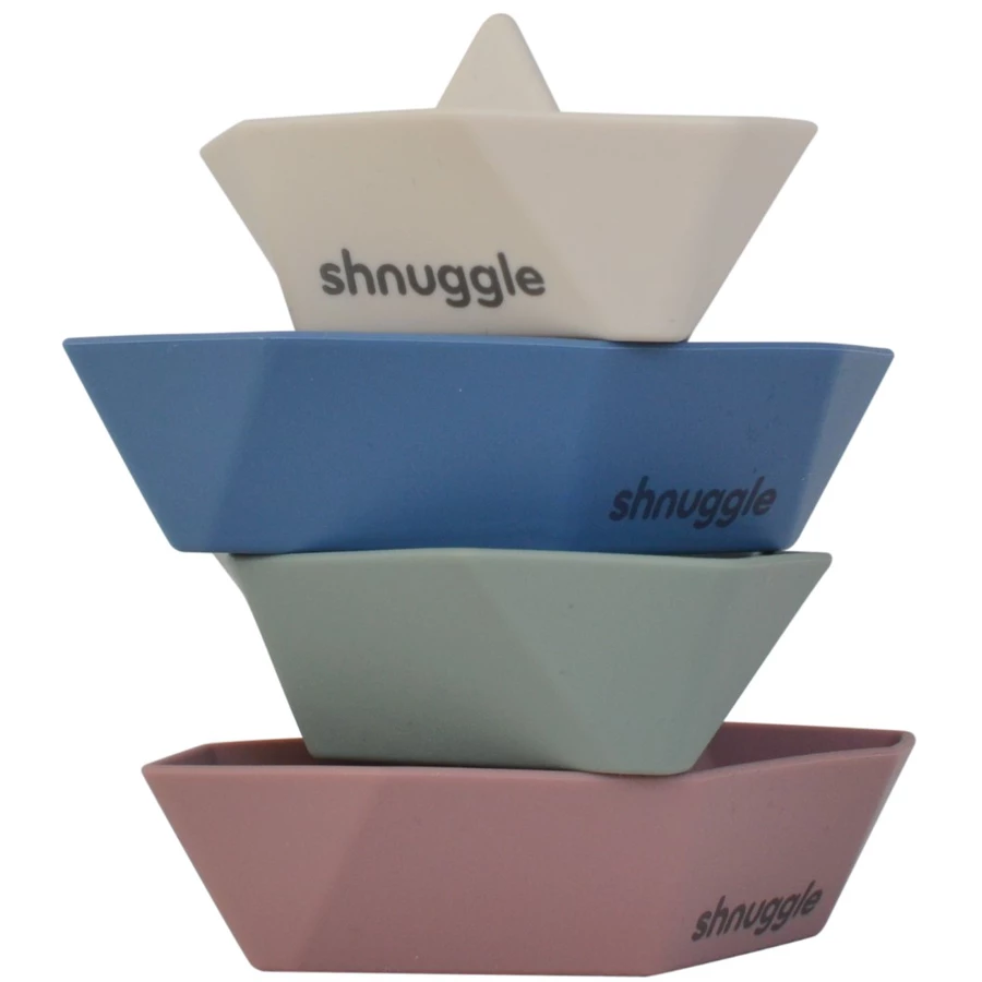 shnuggle Badespielzeug Shnuggle Badeboote blau, grün, altrosa, creme