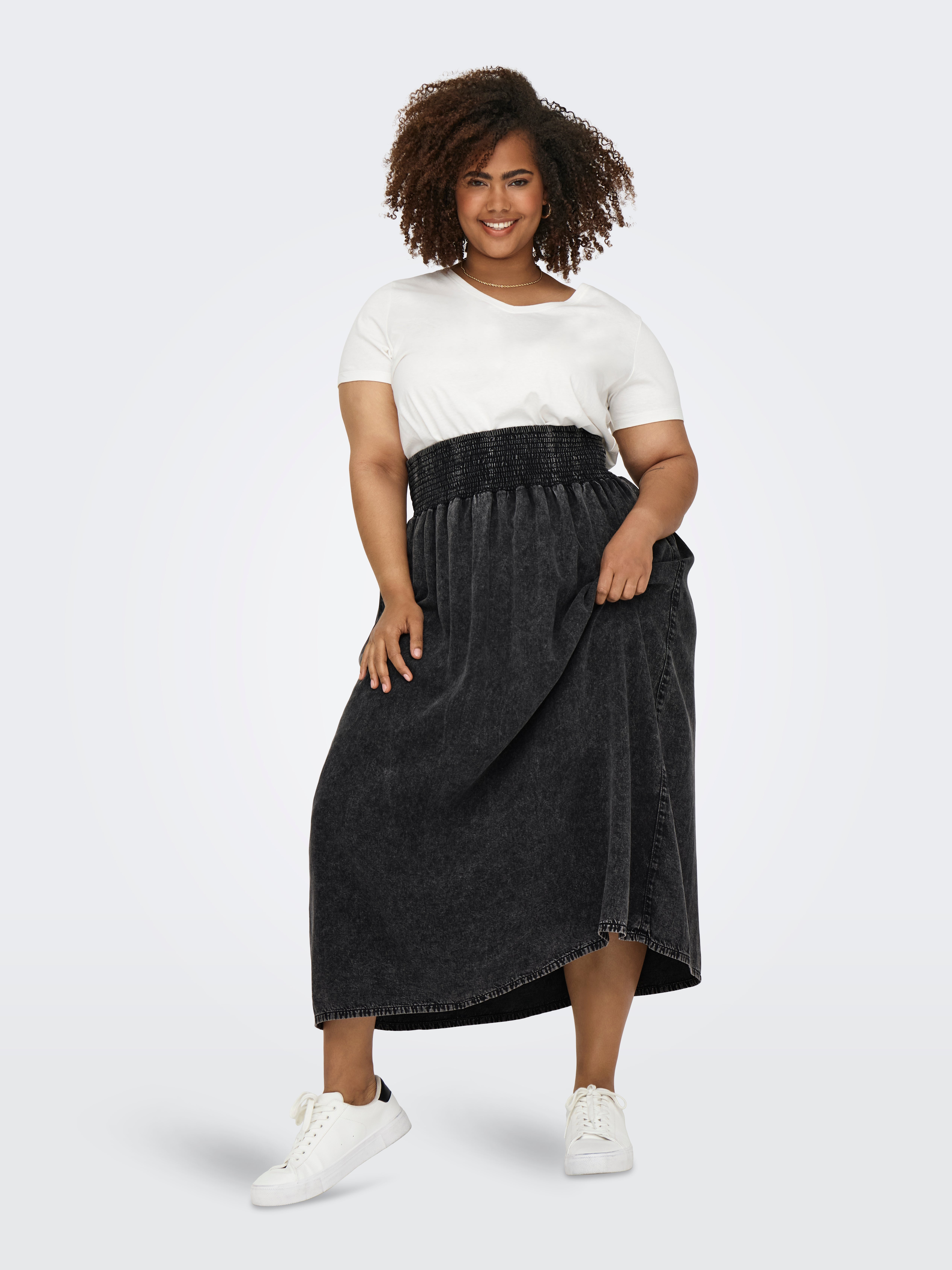 CARBAHA Jeansrock Washed Black
